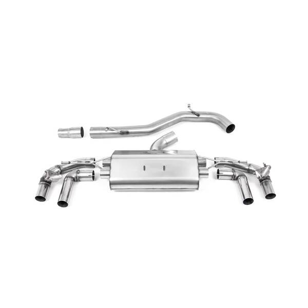 Milltek Non-Resonated Exhaust System - Cerakote Black Tips