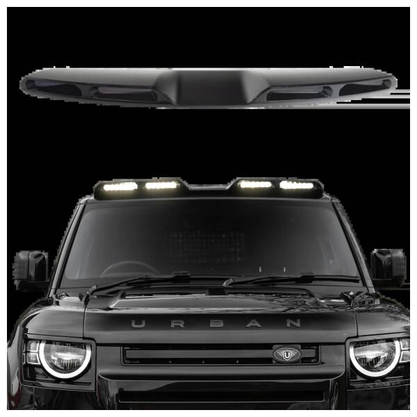 Quad Pod Roof Light Bar - High Power Lazer Lights including installation loom (gloss black)