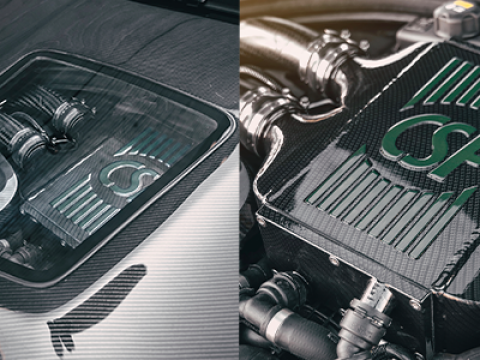 BMW M3 F80 with Darwinpro hood with glass and CSF custom heat exchanger 